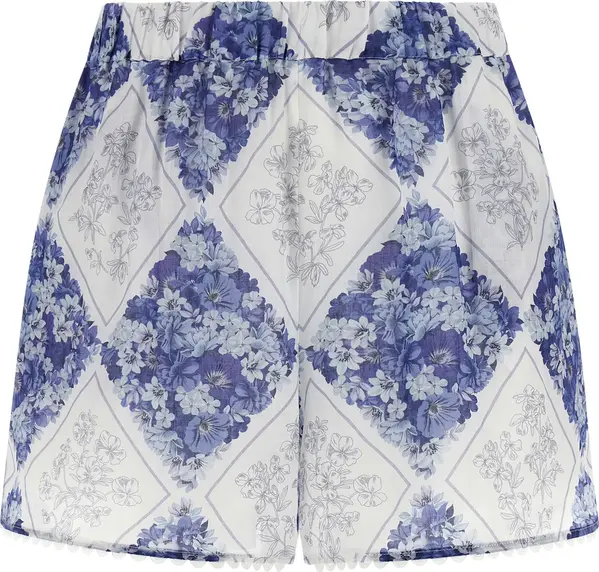 Blue Stingray Leather / Ray Skin Bermuda Shorts