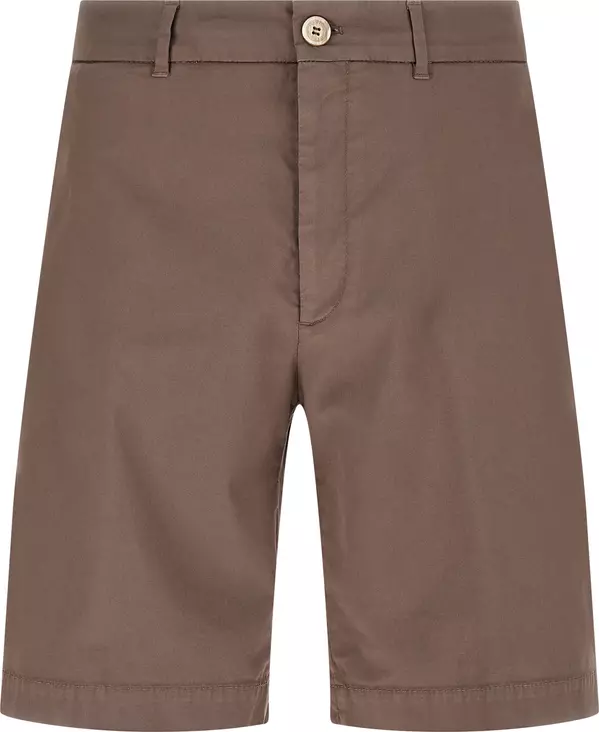 Brown Cotton Bermuda Shorts