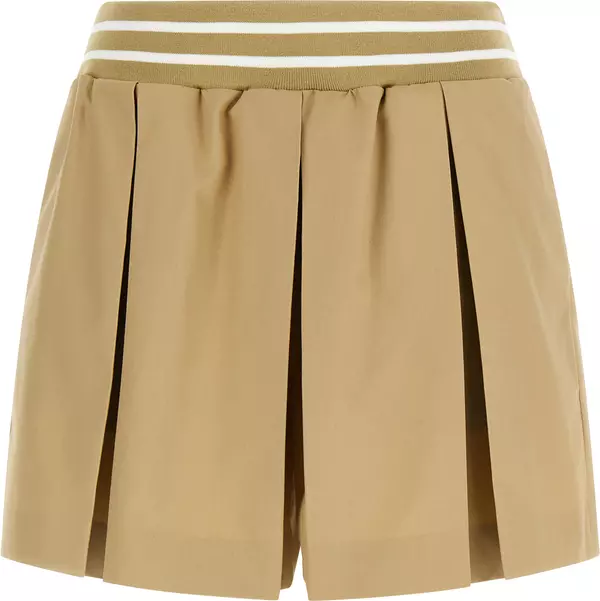 Beige Cotton Bermuda Shorts