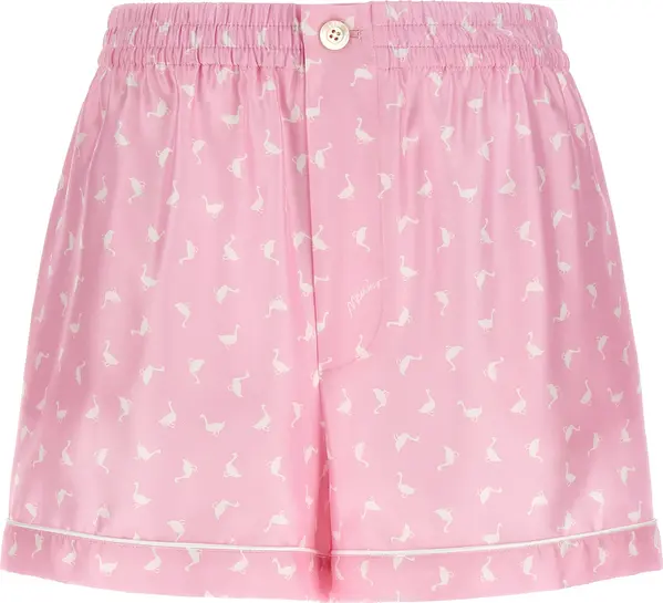 Multicolor Silk Bermuda Shorts
