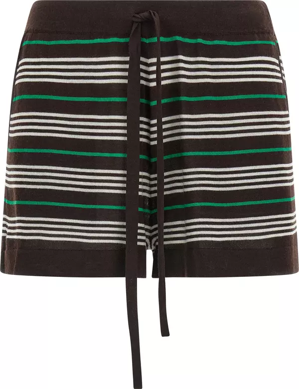 Brown Wool Bermuda Shorts