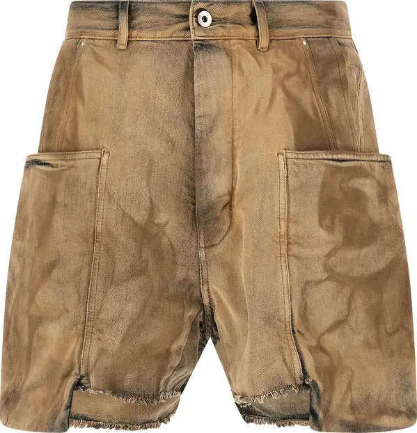 Beige Cotton Bermuda Shorts
