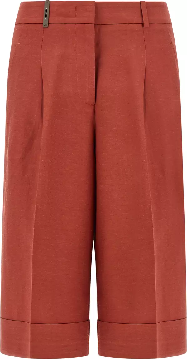Multicolor Viscose Bermuda Shorts