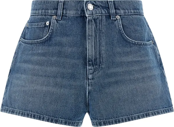 Blue Cotton Bermuda Shorts