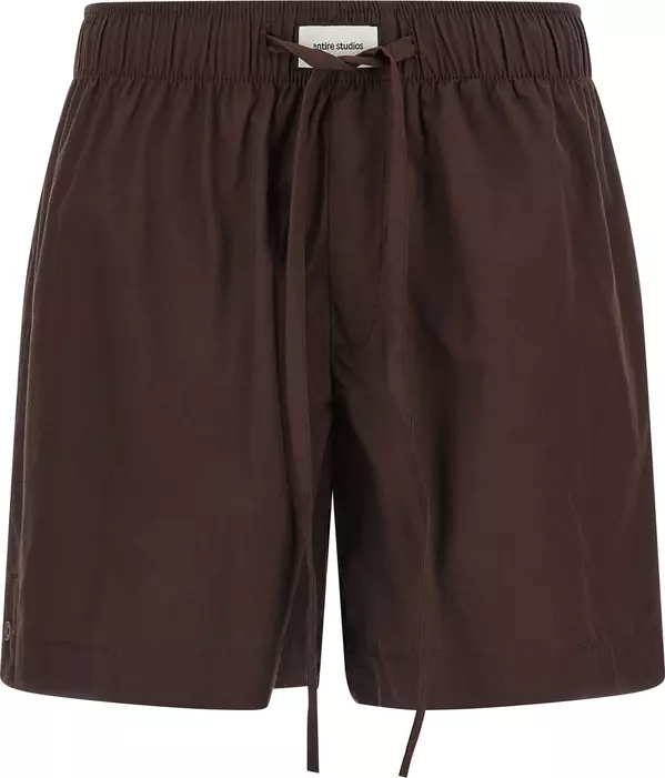 Brown Cotton Bermuda Shorts