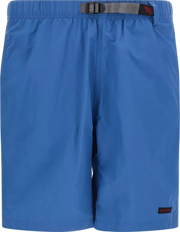 Blue Nylon Bermuda Shorts