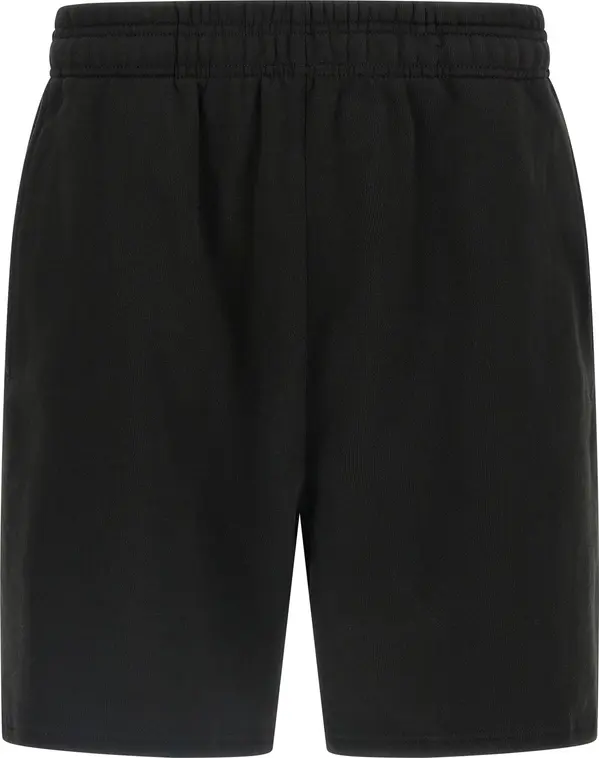 Black Cotton Bermuda Shorts