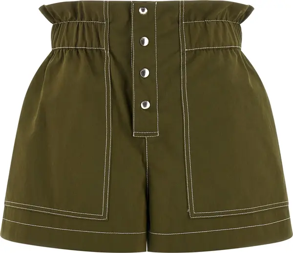 Bicolor Cotton Bermuda Shorts