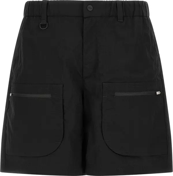 Black Polyamide Bermuda Shorts