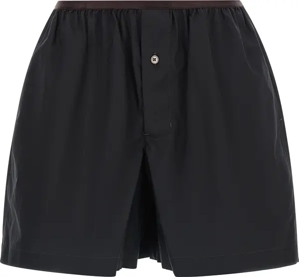Gray Cotton Bermuda Shorts