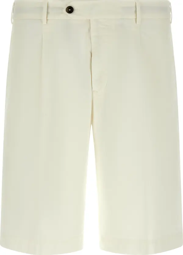White Cotton Bermuda Shorts