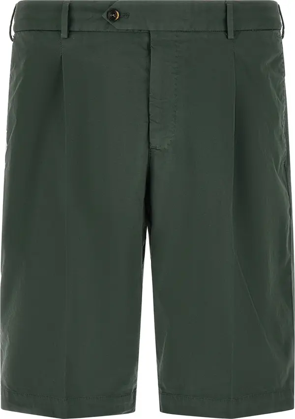 Bicolor Cotton Bermuda Shorts