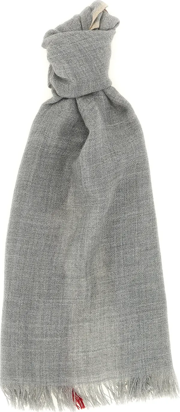 Gray Virgin Wool Scarf