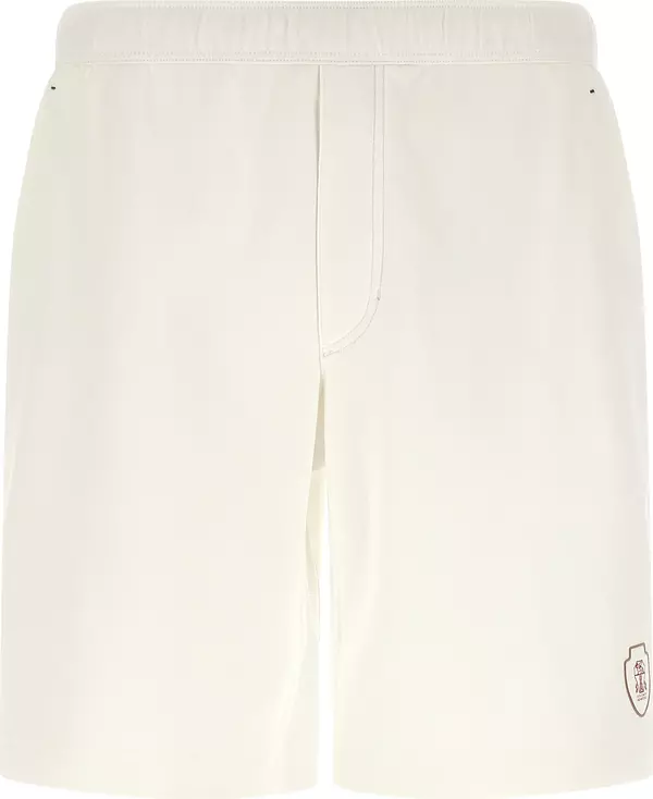 White Cotton Bermuda Shorts