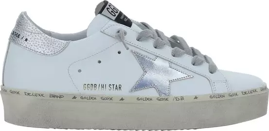 White Calf Leather Bos Taurus Low Top Sneakers