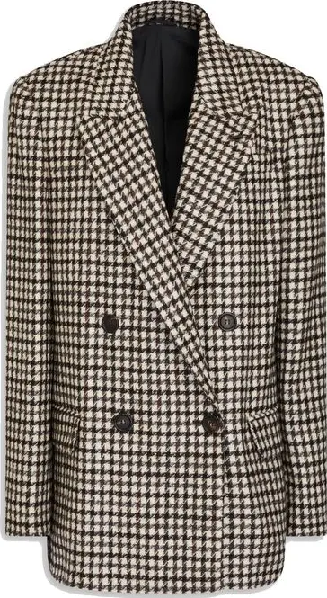 Brown Alpaca Leather Blazer
