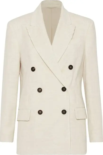 White Cotton Blazer