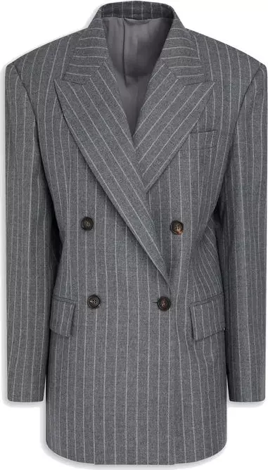 Gray Virgin Wool Blazer