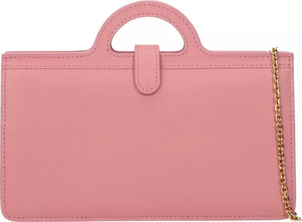 Pink Leather Crossbody Bag