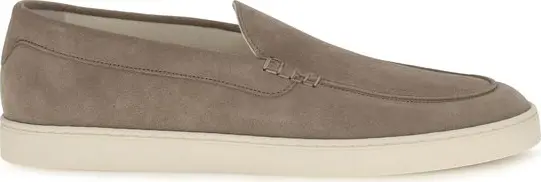 Gray Calf Leather Bos Taurus Slip-On Loafers