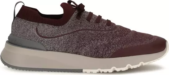 Bordeaux Cotton Athletic Sneakers