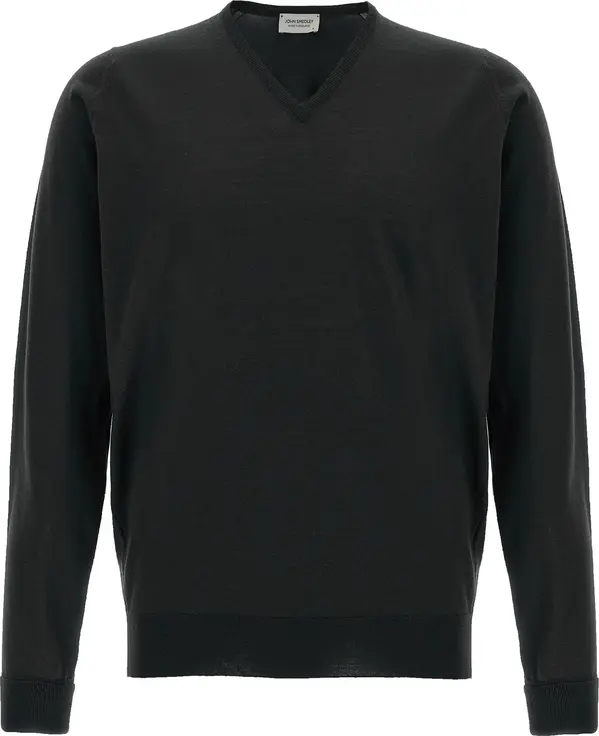 Black Merino Wool Cardigan
