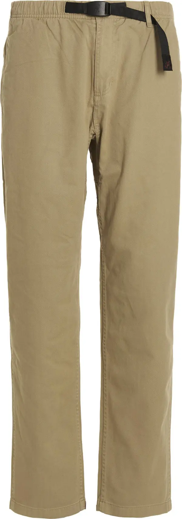 Beige Cotton Casual Pants
