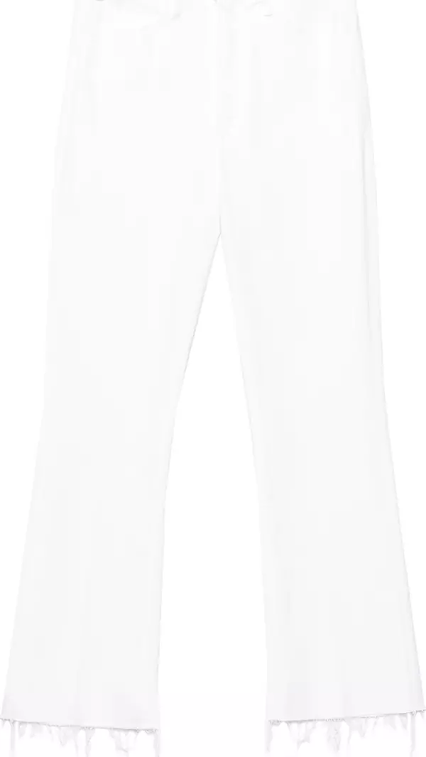 White Cotton Flared Jeans