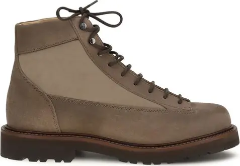 Brown Calf Leather Bos Taurus Lace-Up Boots