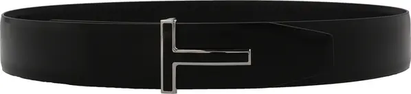Black Calfskin Regular Belt