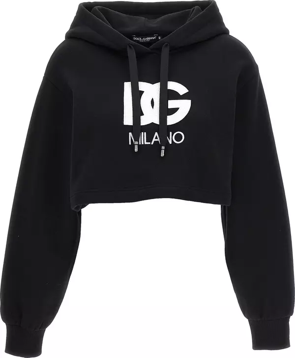 Black Cotton Hoodie