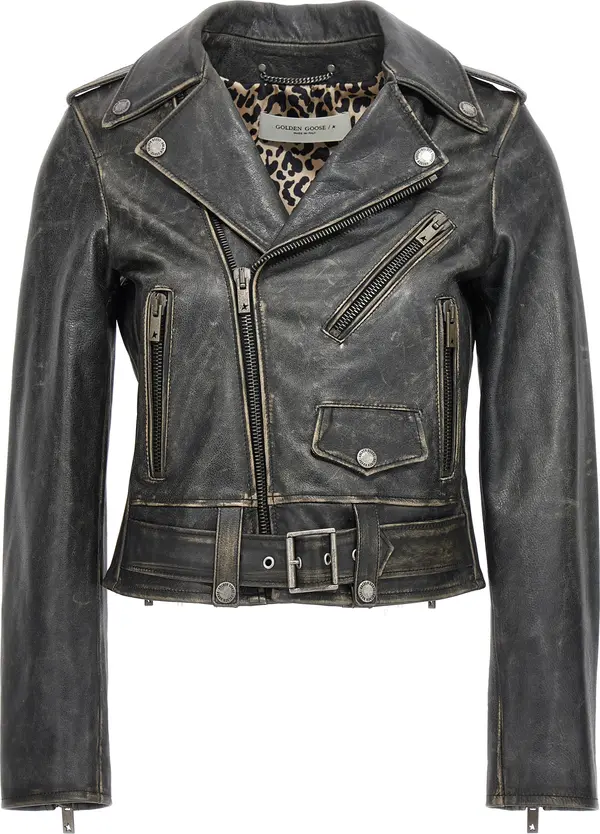 Black Cowhide Leather Jacket