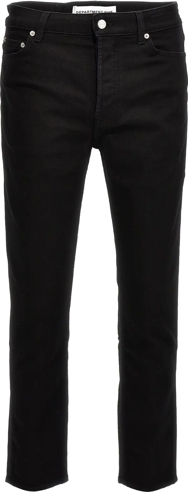 Black Cotton Skinny Jeans