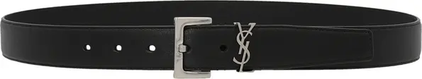 Black Calfskin Regular Belt