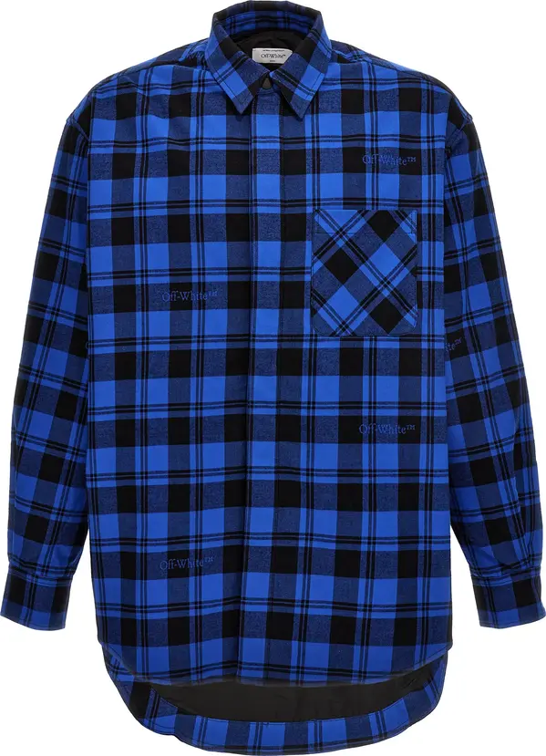 Blue Cotton Pattern Shirt