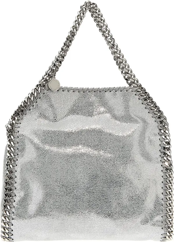 Silver Polyester Handbag