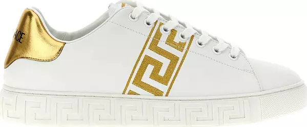 Gold Polyamide Low Top Sneakers