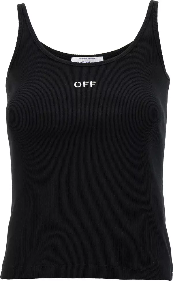 Black Cotton Sleeveles T-Shirt