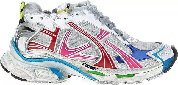 Multicolor Polyester Athletic Sneakers