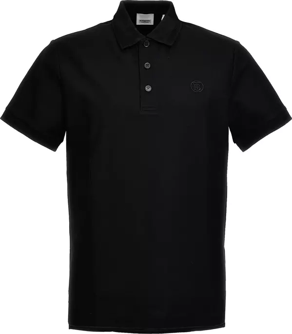 Black Cotton Polo Shirt