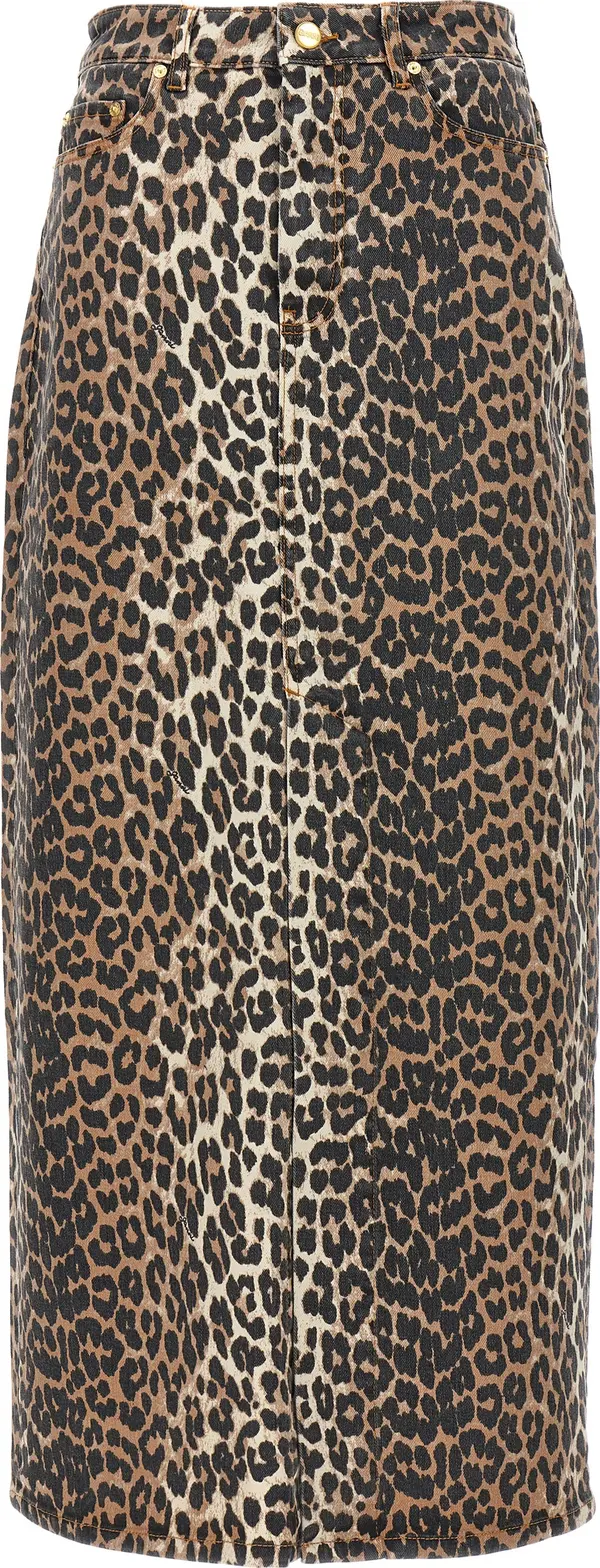 Brown Organic Cotton Mini Skirt