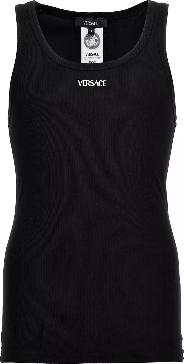 Black Cotton Sleeveles T-Shirt