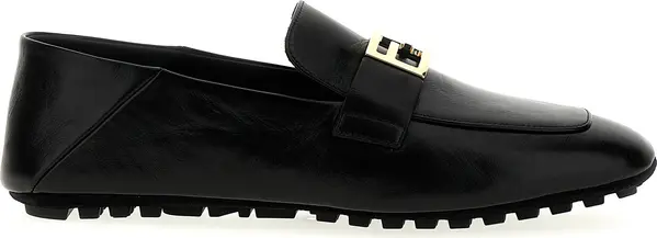 Black Lamb Leather Slip-On Loafers