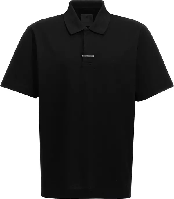 Black Cotton Polo Shirt