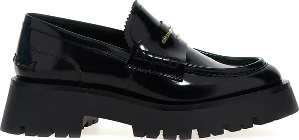 Black Cowhide Slip-On Loafers