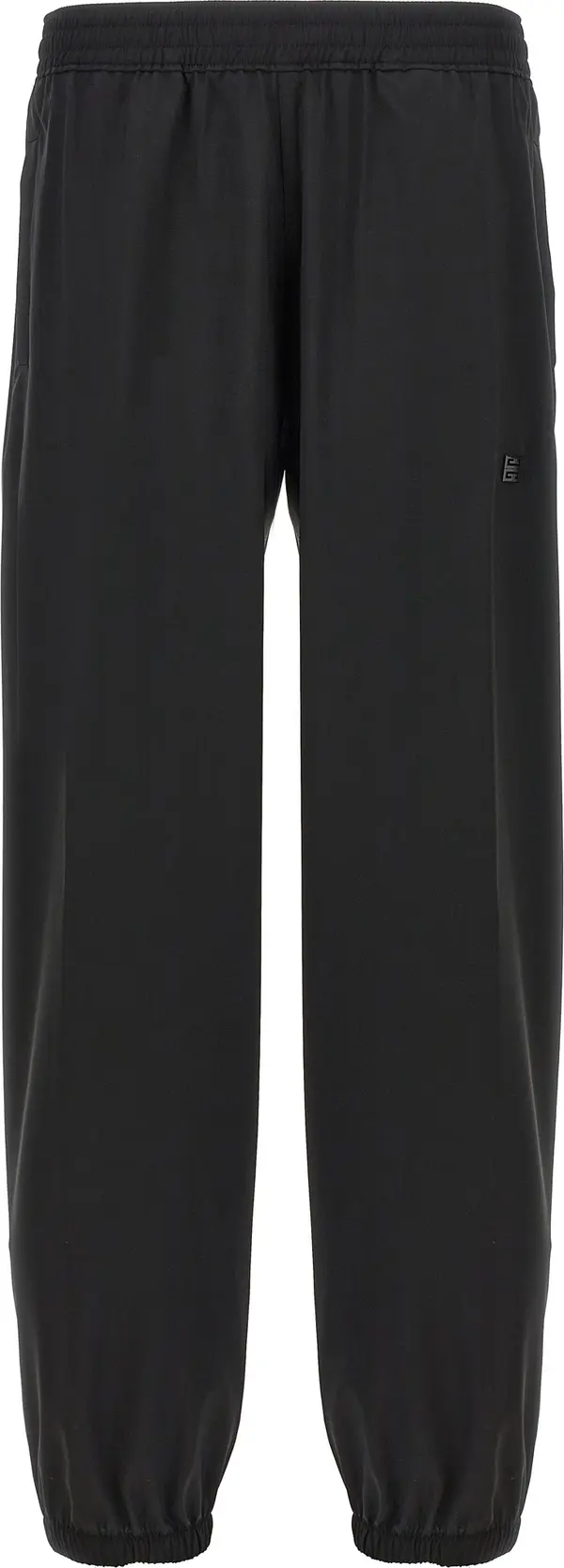 Black Virgin Wool Casual Pants