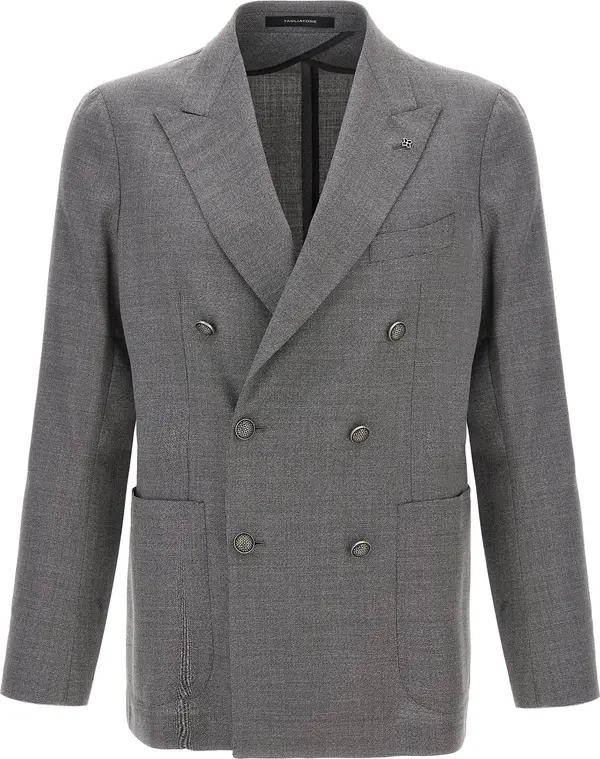 Gray Virgin Wool Blazer
