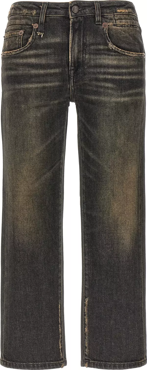 Black Cotton Boyfriend Jeans