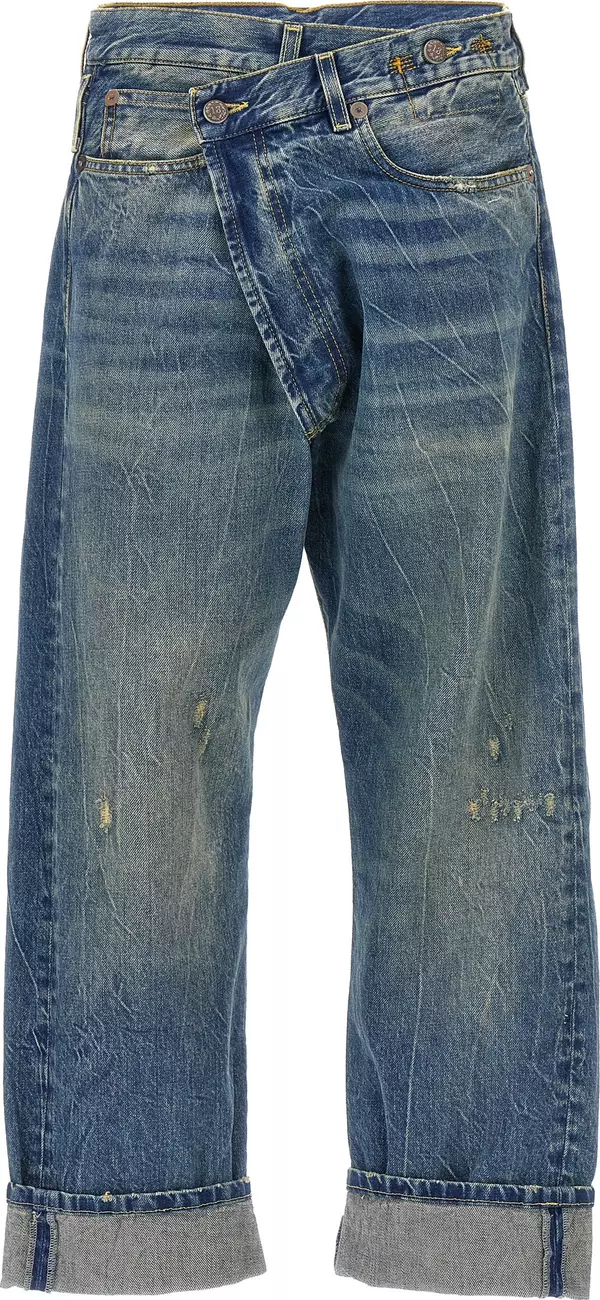 Blue Cotton Relaxed Fit Jeans