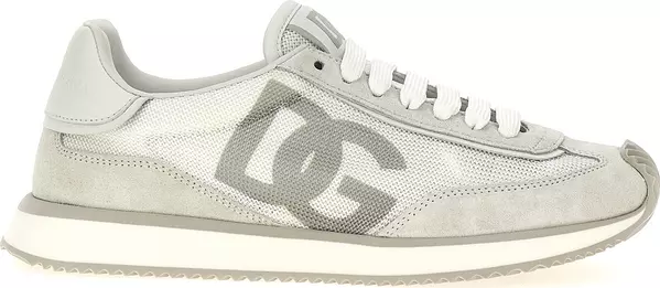 White Calfskin Athletic Sneakers